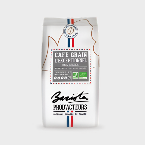 Café en grains L'Exceptionnel Les Prod'acteurs 1 kg 100% Arabica bio équitable Sud-Ouest