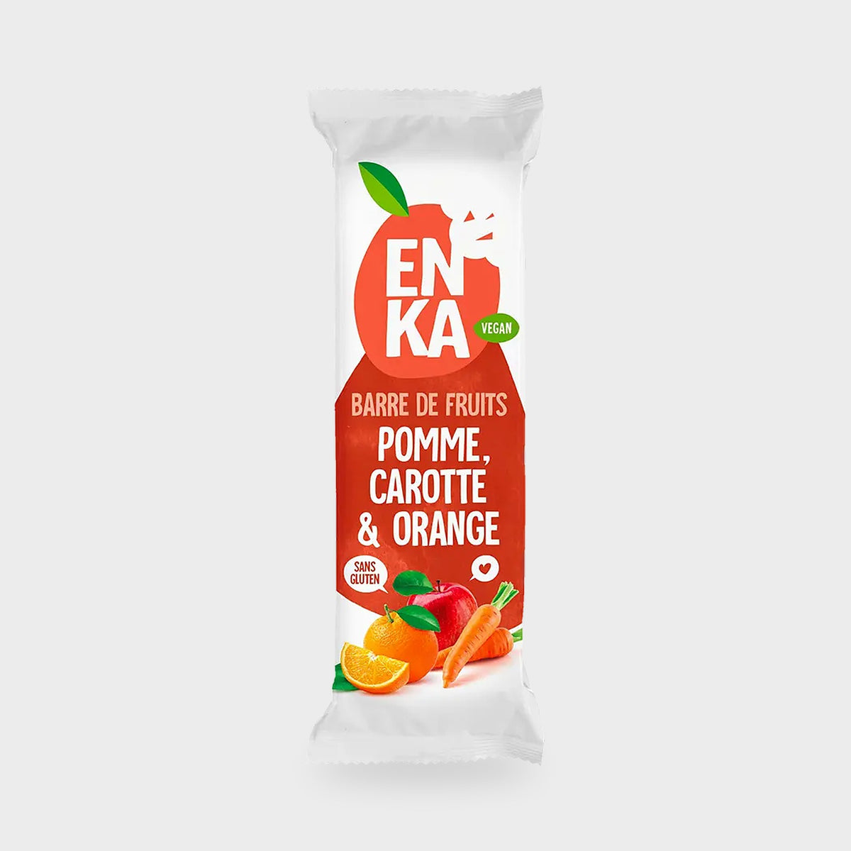 Barre de fruits pomme, carotte & orange Enka – carton de 24 × 32 g
