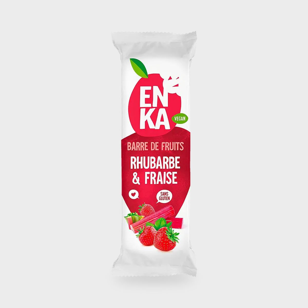Barre de fruits rhubarbe & fraise Enka – carton de 24 × 32 g