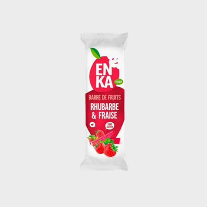 Barre de fruits rhubarbe & fraise Enka – carton de 24 × 32 g