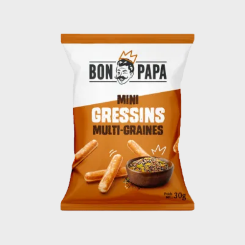 Mini gressins multi-graines Bon Papa – carton de 70 × 30 g