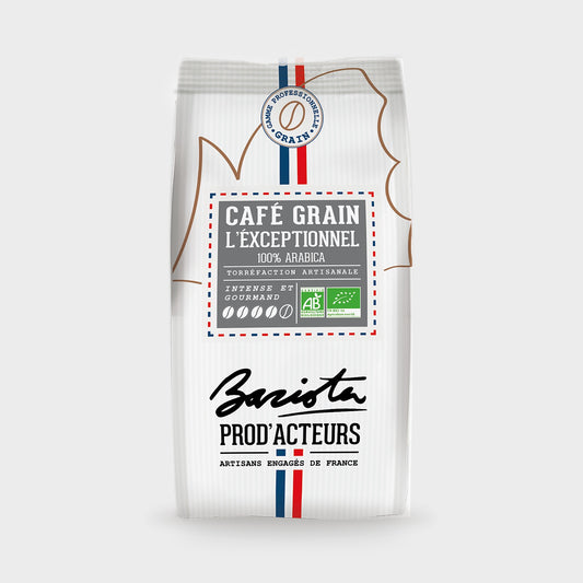 Café en grains L'Exceptionnel Les Prod'acteurs 1 kg 100% Arabica bio équitable Sud-Ouest