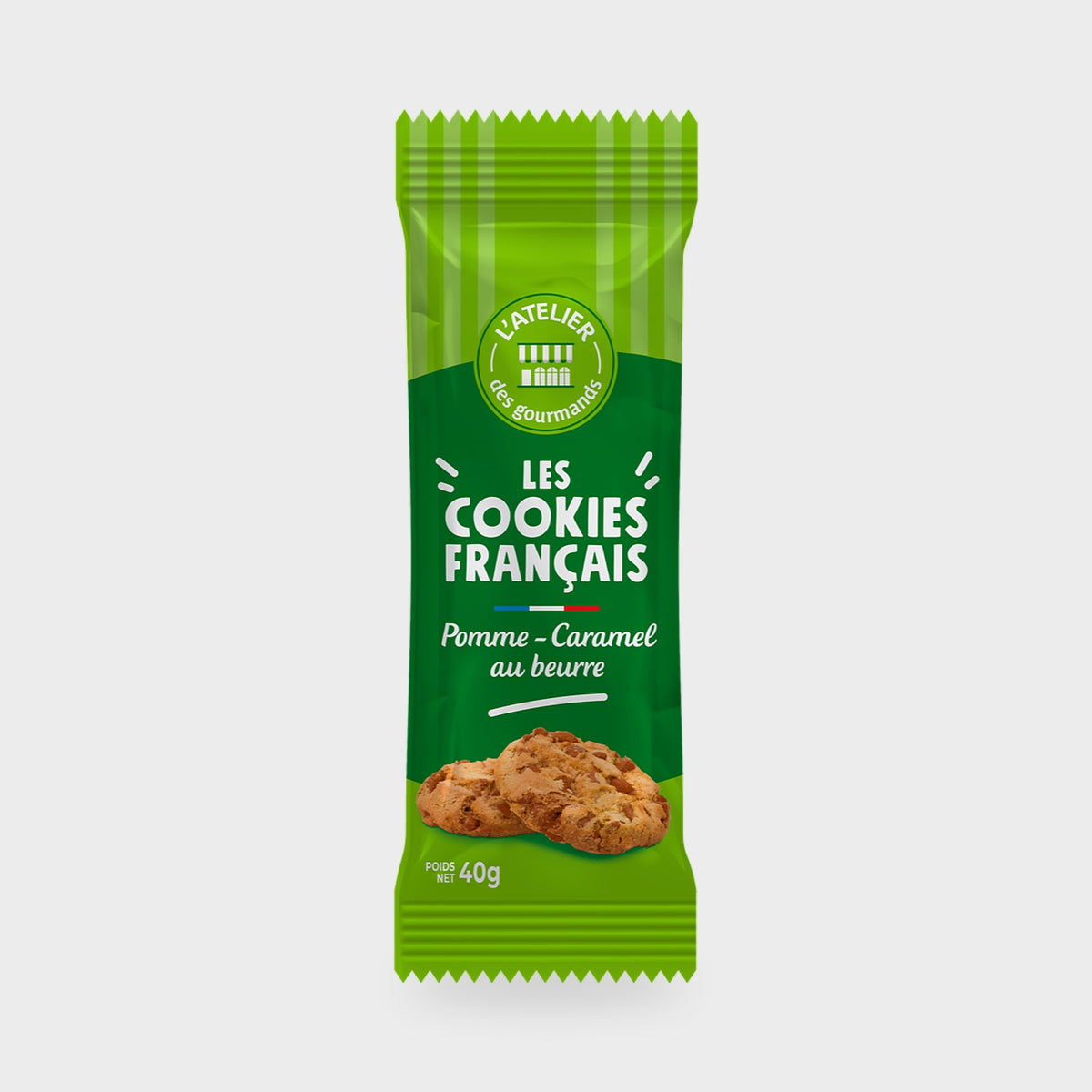 Cookie pomme caramel L'Atelier des Gourmands – carton de 80 × 40 g