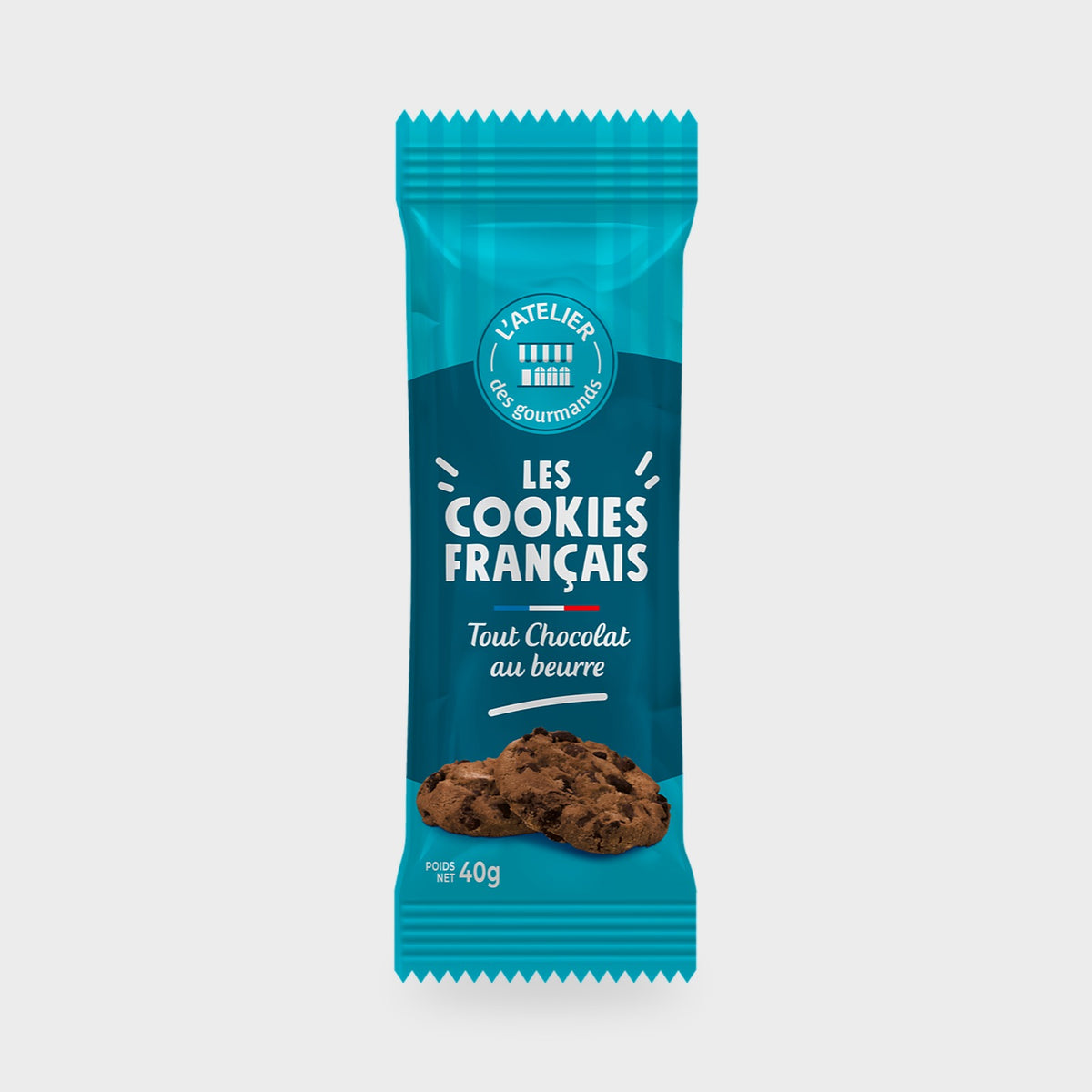Cookies tout chocolat L'Atelier des Gourmands – carton de 80 × 40 g