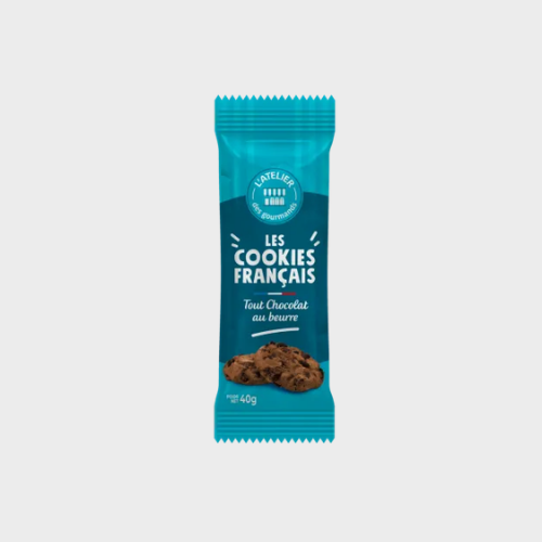 Cookies tout chocolat L'Atelier des Gourmands – carton de 80 × 40 g