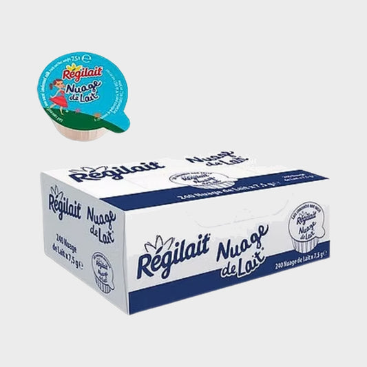 Carton de 240 coupelles Nuage de Lait Régilait, dosettes individuelles