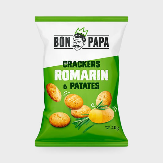 Crackers romarin patate Bon Papa – carton de 50 × 40 g