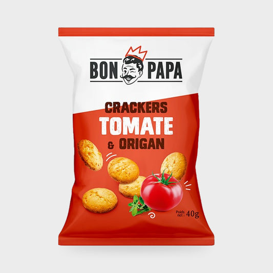 Crackers tomate origan Bon Papa – carton de 50 × 40 g