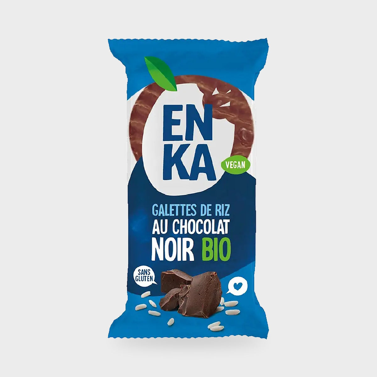 Galettes de riz chocolat noir bio Enka – carton de 20 × 22 g