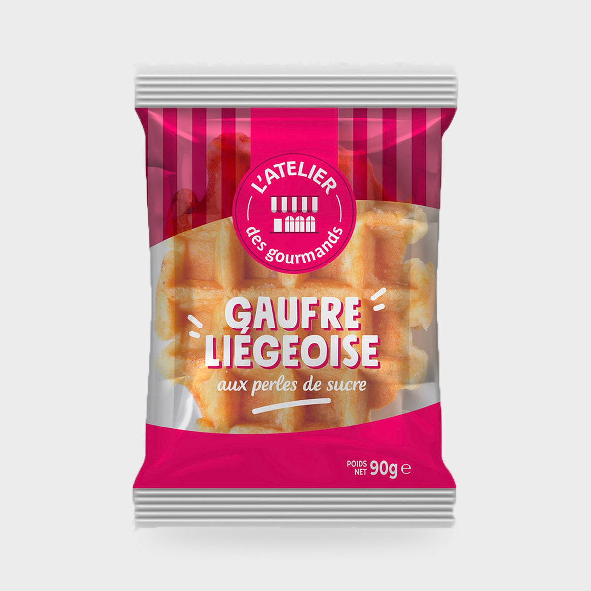 Gaufre perles de sucre L'Atelier des Gourmands – carton de 24 × 90 g