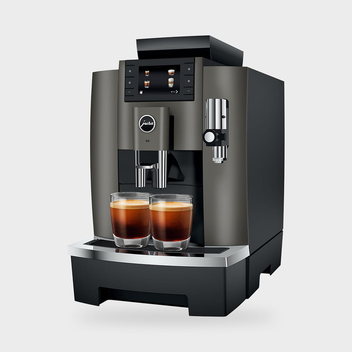 Machine à café Jura W8 Dark Inox professionnelle compacte 50 tasses/jour