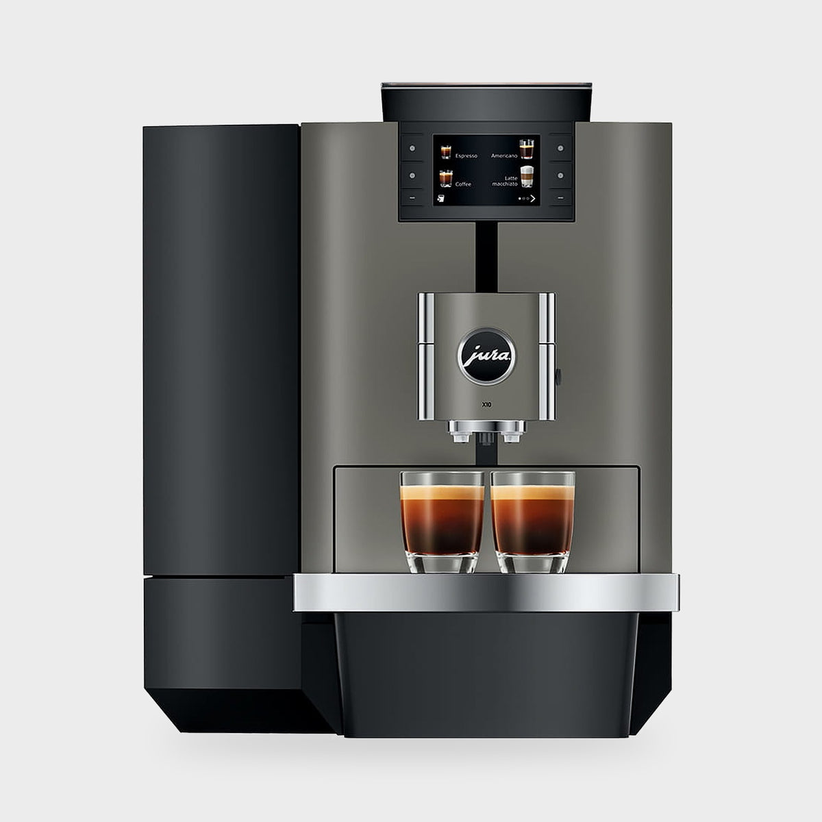Jura X10 Dark Inox de face