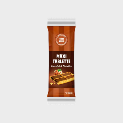 Maxi tablette noisette L'Atelier des Gourmands – carton de 20 × 73 g