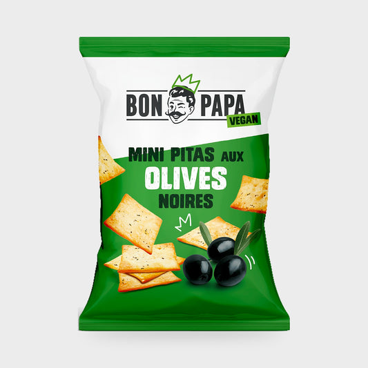 Mini pitas saveur olives Bon Papa – carton de 50 × 30 g