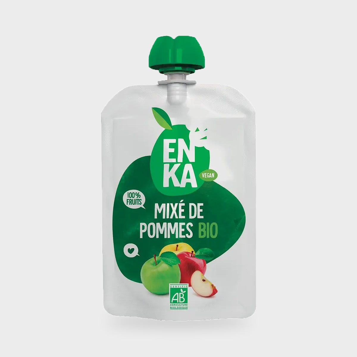 Mixé de pommes bio Enka – carton de 20 × 90 g