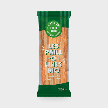Paillolines caramélisées bio L'Atelier des Gourmands – carton de 120 × 20 g