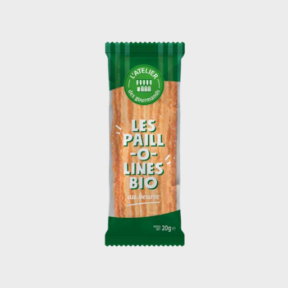 Paillolines caramélisées bio L'Atelier des Gourmands – carton de 120 × 20 g