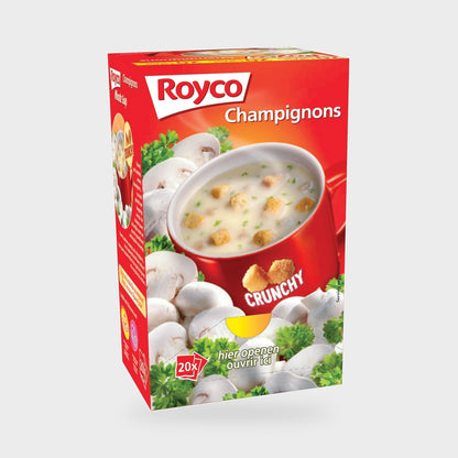Boîte de 20 sachets de soupe Royco Crunchy champignons avec croûtons
