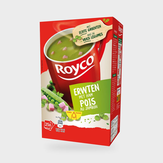 Boîte de 25 sachets de soupe Royco Minute Soup pois au jambon
