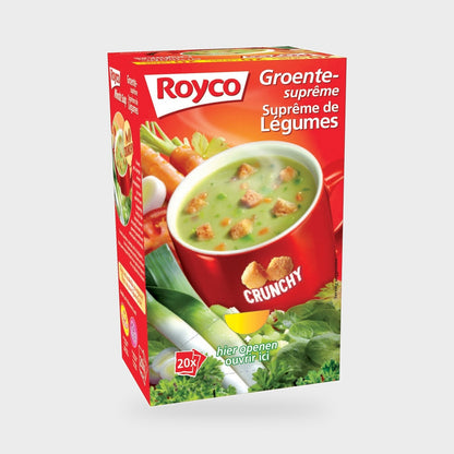 Boîte de 20 sachets de soupe Royco Crunchy suprême de légumes avec croûtons