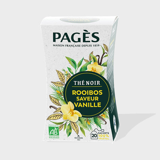 Thé Noir Rooibos Vanille Pagès 20 sachets — visuel produit