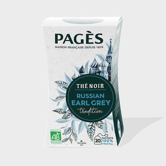 Thé Noir Russian Earl Grey Pagès 50 sachets — visuel produit